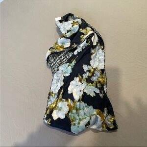 J. Jill 100% silk reversible, infinity scarf.